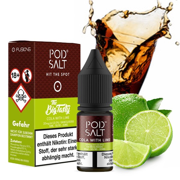 Pod Salt Fusion Cola with Lime 10ml 20mg/ml Nikotinsalzliquid