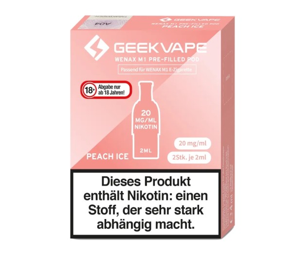 Geekvape Wenax M1 Pod (2 Stück pro Packung) Peach Ice