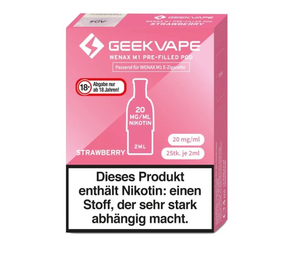 Geekvape Wenax M1 Pod (2 Stück pro Packung) Strawberry